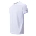 T-shirt sportiva bianca da uomo ad asciugatura rapida per corsa e allenamento di calcio - S / Bianco