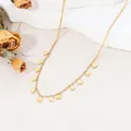 Elegant 18k gold plated titanium steel necklace featuring multiple heart charms. - Multi-Heart Style (Style 6-20260130)