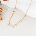 Elegant 18k gold plated titanium steel butterfly necklace with multiple dainty pendants - Multi-Butterfly Style (20260130 Style 7)