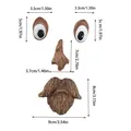 Detailed view showing precise dimensions of the resin tree monster face ornaments. - New Style A