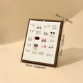 Présentoir à bijoux vertical en noyer noir pour boucles d'oreilles, 22x27x3cm - Présentoir de Boucles d'Oreilles (SKS65) / Noyer Noir