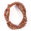 5x8mm rotbraune Naturstein Abakus Zwischenperlen für DIY Schmuck Armbandherstellung - 5x8mm (ca. 70 Stück/Strang) / Rotbraun