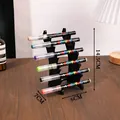 Schwarzer Acryl-Stiftständer für Markierer und Pinsel, 14,5 cm hohes Display-Regal - Horizontaler Stil / Schwarz