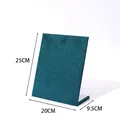 Espositore per orecchini in velluto verde acqua 25x20x9,5cm per la conservazione dei gioielli - Piastra per Orecchini Piccola (Punzonata) / Verde Scuro
