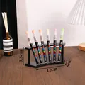 Schwarzer Acryl-Stifteständer für 6 Stifte, Maße 12x7,5x6 cm - Vertikaler Stil / Schwarz