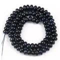Strand of dark blue natural stone rondelle beads for DIY jewelry making and bracelets - 5x8mm (Approx. 70 Pcs/Strand) / Dark Blue