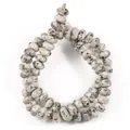 Natural gray spotted stone abacus beads 5x8mm for DIY jewelry making accessories - 5x8mm (Approx. 70 Pcs/Strand) / Grey-White with Black Spots