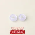 Jelly white resin large hole beads for DIY jewelry and clothing accessories - 14mm / Jelly White