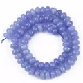 High quality light blue natural stone rondelle spacer beads for DIY jewelry making 5*8mm - 5x8mm (Approx. 70 Pcs/Strand) / Light Periwinkle