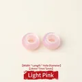 Two pale pink round resin beads with 5mm large hole for DIY jewelry making 14mm size - 14mm / Light Pink
