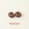 Coffee brown resin large hole beads for DIY jewelry making and bags decoration 14x7x5mm - 14mm / Coffee