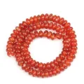 Polished natural red carnelian stone rondelle abacus beads 5x8mm for DIY jewelry making - 5x8mm (Approx. 70 Pcs/Strand) / Orange Red