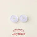 Translucent jelly white resin large hole beads for DIY jewelry making size 12x7x5mm - 12mm / Jelly White