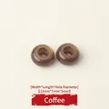 Coffee brown resin large hole bead for DIY jewelry making and clothing accessories - 12mm / Coffee
