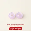 Light purple resin large hole round beads for DIY jewelry making and craft accessories - 12mm / Light Purple