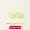 Fluorescent green resin large hole bead for DIY crafts and clothing accessories 12mm - 12mm / Fluorescent Green