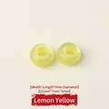 Round lemon yellow resin large hole bead measuring 12x7x5mm for DIY jewelry making - 12mm / Lemon Yellow