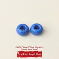 Crackle royal blue resin large hole beads for DIY jewelry and garment decoration - 13mm / Cracked Royal Blue (FYD002)