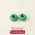 Crackle green resin large hole beads for DIY accessories, 13x8x5mm - 13mm / Cracked Grass Green (FYD002)