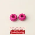 Rose red cracked pattern resin beads with 5mm large hole for DIY handmade jewelry - 13mm / Cracked Rose Red (FYD002)