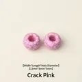 Pink crackle pattern resin large hole beads for DIY jewelry making and luggage decor - 13mm / Cracked Pink (FYD002)