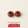 Cracked brown resin large hole bead for DIY crafts and jewelry making, size 13x8x5mm - 13mm / Cracked Brown (FYD002)