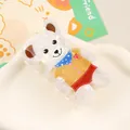 Pince à cheveux ourson mignon avec finition irisée et vêtements colorés - Ours Souriant Blanc