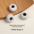 Large hole resin bead with 14mm diameter and marble pattern for DIY craft jewelry making - 14mm / Cracked Beige (FYD002)