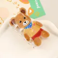 Pince à cheveux mignonne en forme d'ours ambré en acétate pour coiffures de fête - Ours Souriant Gingembre