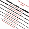 Black stainless steel O-chains in 7 sizes for DIY jewelry making accessories - 2*3mm / Black