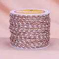 4-strängige geflochtene Baumwollschnur mit Gold-Lurex für DIY-Schmuck und Perlen - Grau Violett