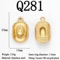 Pendentif chapeau de cowboy en acier inoxydable plaqué or 18K pour bijoux DIY - Chapeau de Cowboy Occidental Doré (Q281)