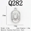 Pendentif chapeau de cowboy en acier inoxydable pour la création de bijoux DIY - Chapeau de Cowboy Occidental Argenté (Q282)