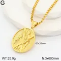 Collana con ciondolo ritratto 3D vintage in acciaio inossidabile dorato per uomo - Oro 18K / Oro - Icona Vintage (Stile 4)