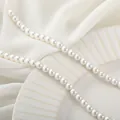 Perle di conchiglia rotonde bianche lucide per la creazione di gioielli fai-da-te - 6 mm un filo (circa 40 cm, 70 pezzi) / Bianco perla