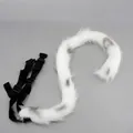 80cm handmade faux fur animal tail with adjustable strap for cosplay and Lolita fashion - Snow Leopard Tail