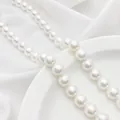 High-luster natural shell beads in pearl white for DIY necklace and bracelet jewelry making - 12mm One Strand (approx. 40cm) / Pearl White