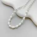 White teardrop-shaped shell pearl beads for DIY jewelry making and handmade crafts - 6x9mm Waterdrop Bead (1 Strand) / Pearl White