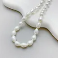 White teardrop shell pearl beads for DIY jewelry making hand-crafted necklace and bracelet - 8x12mm Waterdrop Bead (1 Strand) / Pearl White
