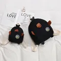 Simpatici zainetti neri per bambini con disegno di uccello in due diverse taglie - Piccolo / Nero