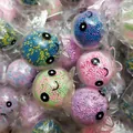 Giocattolo a forma di polpo da schiacciare con perline di schiuma colorate relax. - 6x4cm / Senza Luci / Colori Misti