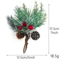 Branche de pin de Noël artificielle avec baies rouges et pommes de pin décoration - 209# Pomme de pin