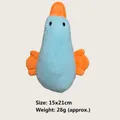 Soft blue plush squeaky duck toy for pet dogs, size 15x21cm, interactive dental toy - Cartoon Duck / Blue
