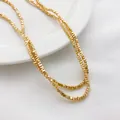 Perles carrées dorées pour la confection de colliers et bracelets DIY de haute qualité - Style d'Entretoise Triangle Rhombique (10#) / 3*2mm (1 Brin) / Doré