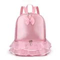 Süßer rosa Ballett-Rucksack für Mädchen mit mehrlagigem Tüllrock und Schleifendetail - Hellrosa / 34*27*16