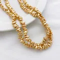 Perles d'hématite irrégulières dorées pour la fabrication de colliers de bijoux DIY - Style Perle en Pierre Irrégulière (13#) / 9*4mm (1 Brin) / Doré