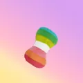Colorful rainbow striped plush bone squeaky toy for dogs in a soft vibrant finish - Colorful Bone