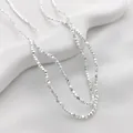 Perles métalliques carrées facettées argentées pour la fabrication de bijoux DIY à la main - Style Coupe Octogonale (3#) / 2*2mm (1 Brin) / Argenté