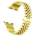 Gouden roestvrijstalen horlogeband met vijf schakels, geschikt voor Apple Watch Series 9 - Goud / 42/44/45/46/49mm
