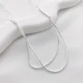 Chaîne de perles carrées argentées brillantes pour création de bijoux DIY raffinés - Style d'Entretoise Tube Rond (9#) / 1.3*1.5mm (1 Brin) / Argenté